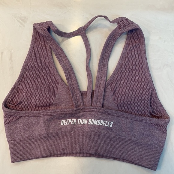 Deeper Than Dumbbells Mauve Sports Bra - Picture 5 of 6